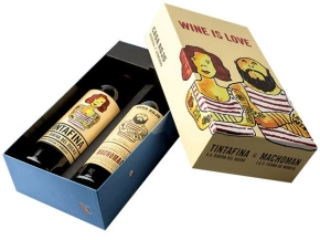 «WINE IS LOVE» 1x Macho Man & 1x Tintafina
<br />1 Geschenkbox, beinhaltet 2 75cl Flaschen   