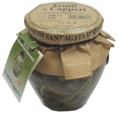 Frutti di capperi , Capperi in aceto balsamico
<br />Sant'Agata
<br />Glas 290 g
<br />
<br />