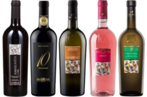 Degustationsset Tenuta Ulisse: Amaranta, 10 Vendemmie Limited Edition, Pecorino Terre di Chieti, Merlot Rosato und Cococciola