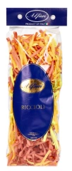 Riccioli Tricolore, 250 g, Alfieri
<br />Schmale Eierbandnudeln aus dem Piemont, 3-farbig