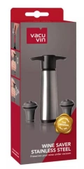 Wine Saver Stainless Steel | 2 Stoppers
<br />Vacuumpumpe V2A + 2 Weinverschlüsse